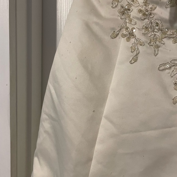 David’s Bridal Wedding Dress Ivory/Champagne Size 8 - Picture 6 of 14